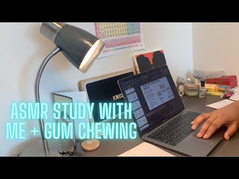 ASMR | Study With Me + Gum Chewing #3