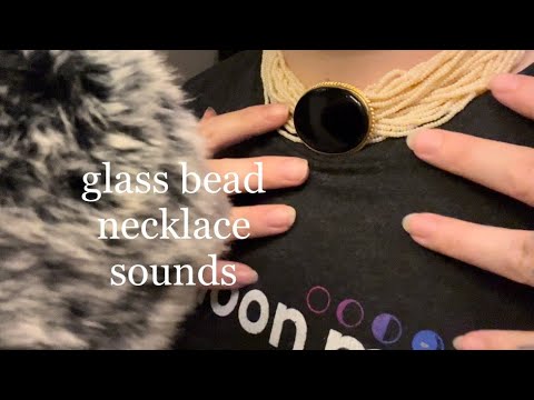 Fast & slow glass bead necklace + fabric sounds