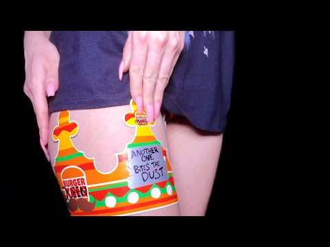 ASMR | Fast & Aggressive Scratching with Long Nails | Body Tapping & SKIN Scratching | BURGER QUEEN