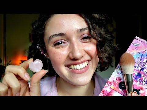 ASMR Friend Does Your Valentine's Makeup 💕🌹 (Layered Sounds)