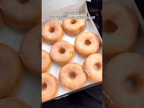 LIFE HACK HOW TO EAT ONLY ONE DONUT #shorts #viral #mukbang