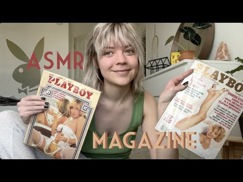 Magazine ASMR (18+) ~ flipping through & reviewing Playboy magazines (first impressions ramble lol)