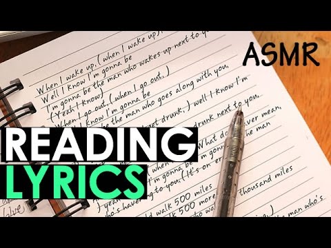 Reading some lyrics, with accent (English)