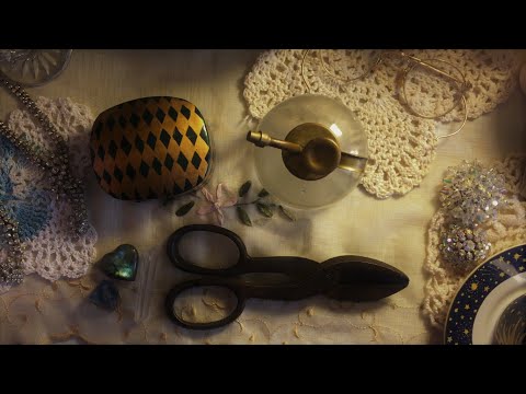 ASMR Inaudible Whispers and Tapping Antiques Haul Show and Tell