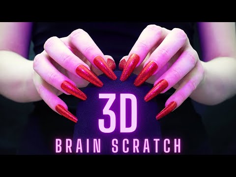 Asmr Mic Scratching - Brain Scratching with Long Nails | Asmr No Talking for Sleep - 4K