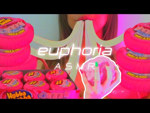 ASMR 🧠👄  INTENSE CHEWING 72 FEET OF GUM! MOUTH SOUNDS! HUBBA BUBBA MANIA! 먹방