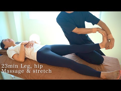 Hip, leg stretch that increases flexibility just by watching【PART】観るだけで柔軟性が上がる股関節ストレッチ｜#MakiMassage