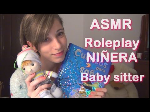 ASMR español . Roleplay baby sitter / niñera .  Te cuido . Susurros cosquillosos