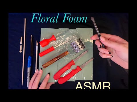 ASMR | Floral foam examination (intense foam and crunch sounds)