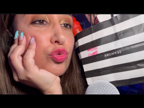 A Space to Breathe ASMR Sephora Haul (gum chewing, tapping, unboxing, whispered)