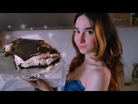 ASMR 🍰  He hecho Cheesecake vegana (o algo asi)
