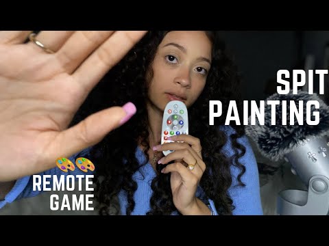 ASMR- SPITPAINTING REMOTE GAME ( TAPPING) AGGRESSIVE 🎨 🖼