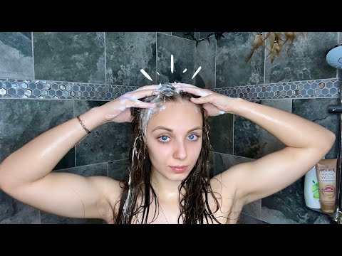 ASMR || Shower Sounds and Hair Shampooing!🚿
