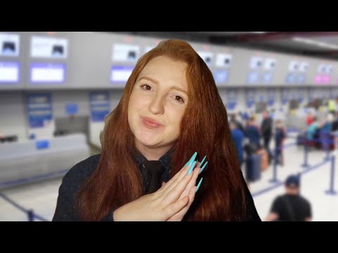 TSA agent checks your bag before boarding at the airport | ASMR roleplay