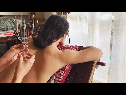 Back tracing & hair play ASMR