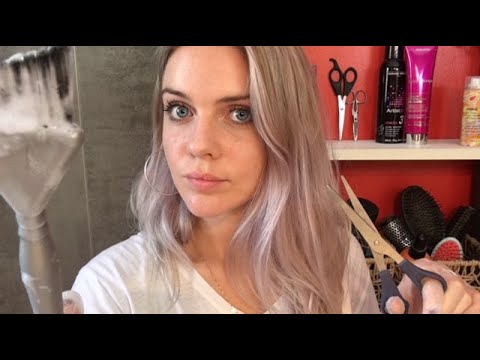 ASMR l Roleplay Coiffeuse 💇🏼‍♀️ Shampoo, Hair cut * Décoloration/Mèches *