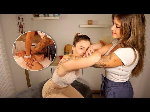 ASMR Real Person Chiropractic Adjustment | Physio Roleplay | Back Cracks & Massage deutsch german