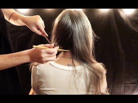 ASMR | Hair Brushing, Scalp and Neck Tracing for Relaxation and Sleep | Real Person
