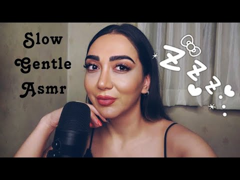 Soft and Gentle ASMR relaxation ( mouth sounds ~ hand movements ~ Soft whispers )