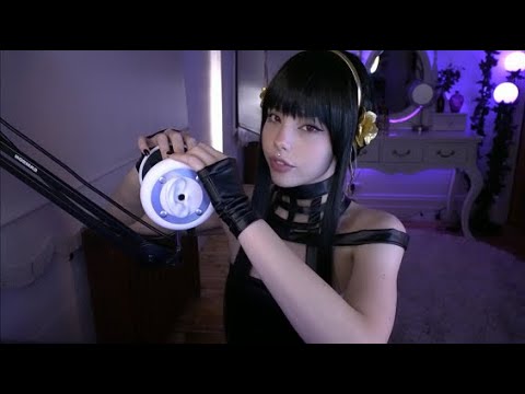 Cosplay ASMR - Yor Forger tapping on the 3dio