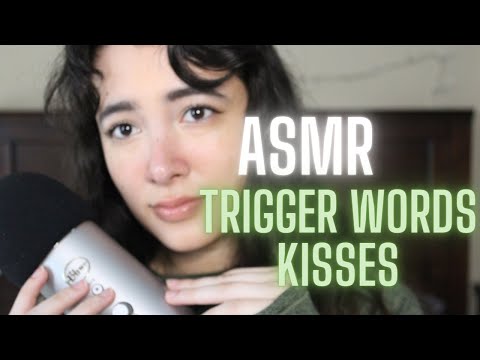 ASMR 🥰 whispering positive trigger words with soft kisses for relaxation and calmness