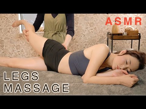 【ASMR】脚が軽くなる！ひざ裏、股関節周りのリンパマッサージ／Japanese Soft & Deep Legs Massage