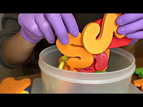 ASMR LATEX and FOAM | GLOVES and FOAM LETTERS | TAPPING and HAND sounds | NO TALKING | ASMR SLEEP