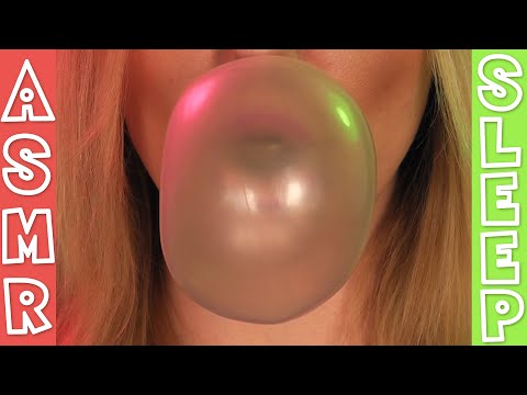 ASMR Chewing gum bubbles close-up. A lot of them 😁