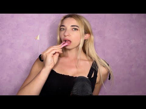 ASMR Sensitive Mouth Sounds (with gentle finger movements)