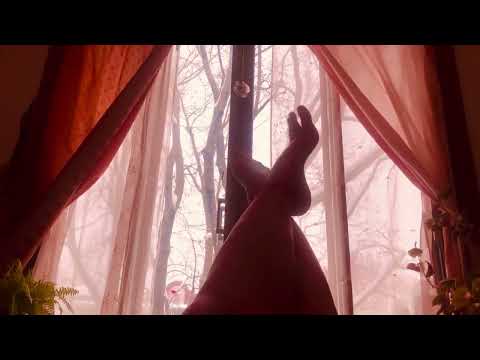 ASMR feet relaxing in window dancing