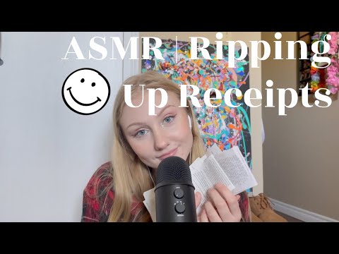 ASMR | Ripping Up Receipts