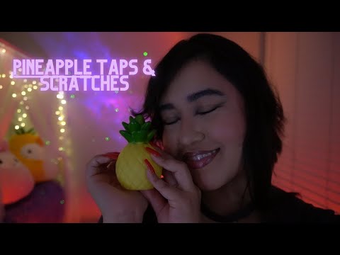 ASMR | 12 mins of  slow and fast pineapple taps and scratches for sleep 💤( no talking)