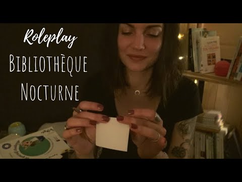 ROLEPLAY ASMR 📚 Bibliothèque nocturne * Tapping * Livre * Post it * Clavier