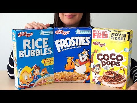 ASMR Eating Sounds: Assorted Breakfast Cereals (No Talking)
