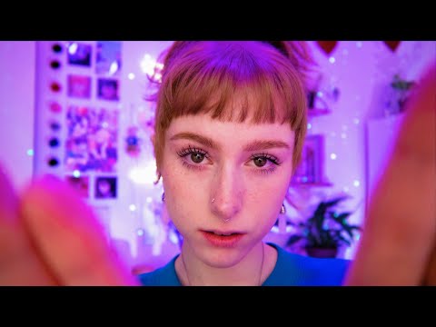 ASMR Face Touching & Tracing with Whispers ♡