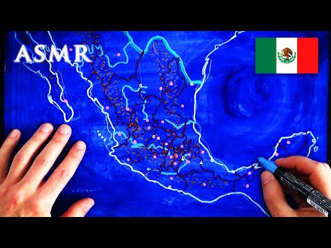 ASMR 1.5 hrs Drawing Map of Mexico | History
