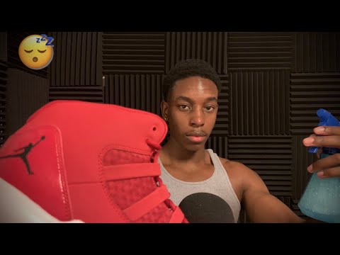 [ASMR] Cleaning your Jordan’s cleaning / spray sounds