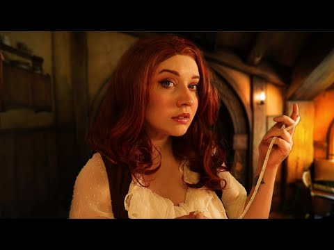 Hobbit Seamstress measures you [ASMR] (personal attention, sketching, measuring)