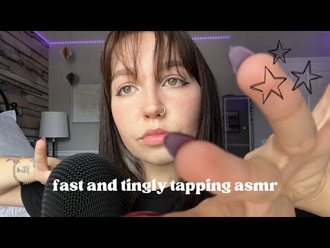 ASMR | fast and tingly tapping✨🤍 (nails, camera, + more!)