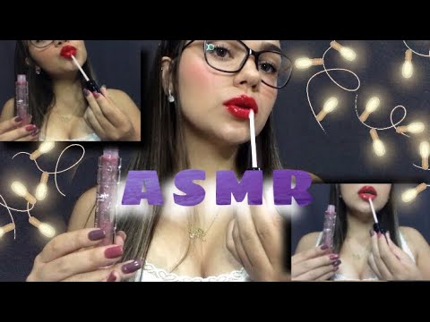 ASMR: LIPGLOSS APPLICATION + KISSES 💦💋( Lip Smacking, Tapping, Affection )