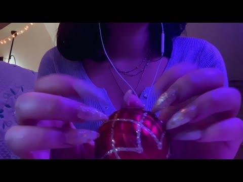 ASMR- *2min Tingles* *Ornaments Tapping & Scratching*🎄