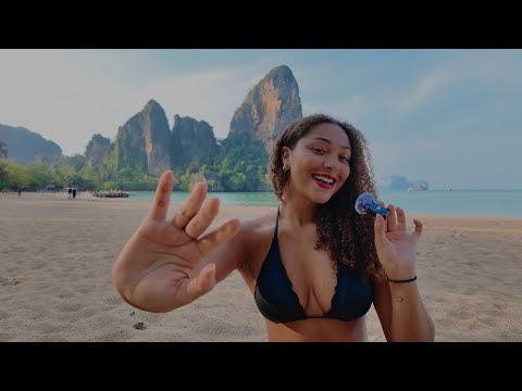 ASMR AT THE BEACH 🏝️☀️Calming, Soothing ASMR Sounds In Thailand 🇹🇭