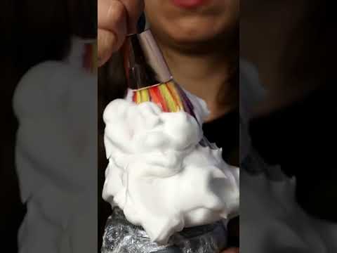 ASMR Shaving Cream and Slime on Microphone