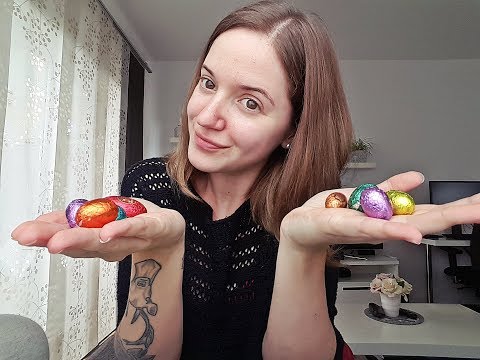 ASMR new trigger | easter eggs -  tapping, crinkle sounds, hand sounds