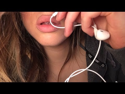 asmr inaudible whispering - mouth sounds (apple earphone mic)