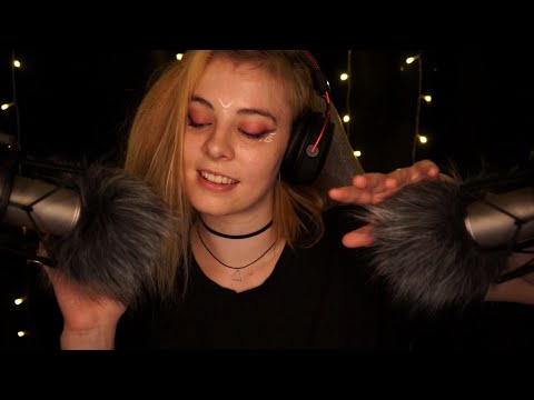 ASMR | soft fluffy mic sounds - waves/ocean in the background, no talking