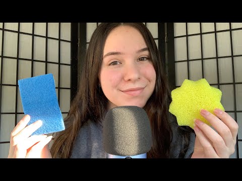 ASMR With Sponges (Scratching, Tapping, Mic Brushing)