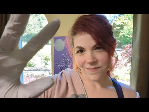 ASMR - Ear Massage and Acupressure Roleplay - Soft Spoken Ear Attention - Lotion, Gloves, Tools