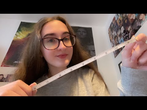Measuring you ASMR!! Inaudible whispers, tape sounds, up close. Personal attention video.