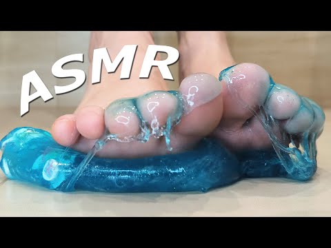 ASMR Feet & Slime Sounds | Foot Close-Up ASMR | No Talking